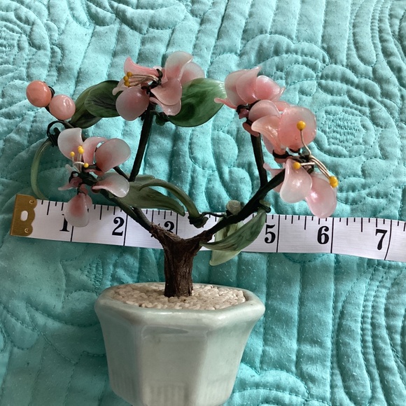 VINTAGE SMALL PINK CHERRY BLOSSOM BONSAÏ TREE - Picture 12 of 12